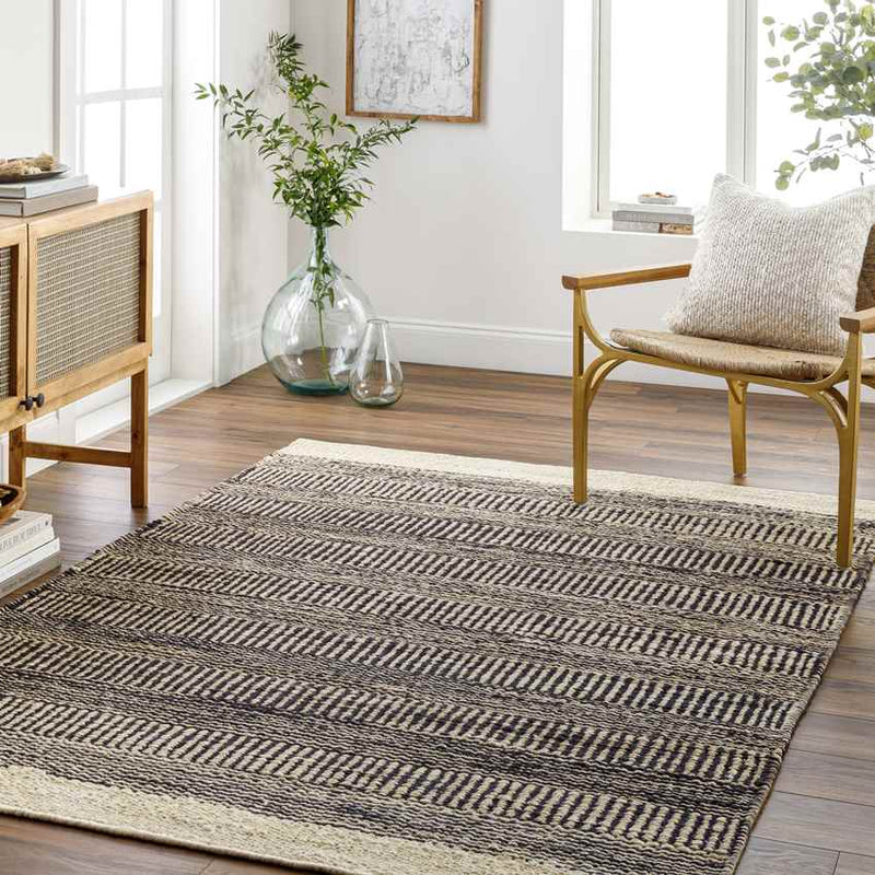 Cylinder Rustic Dark Brown/Black Area Rug