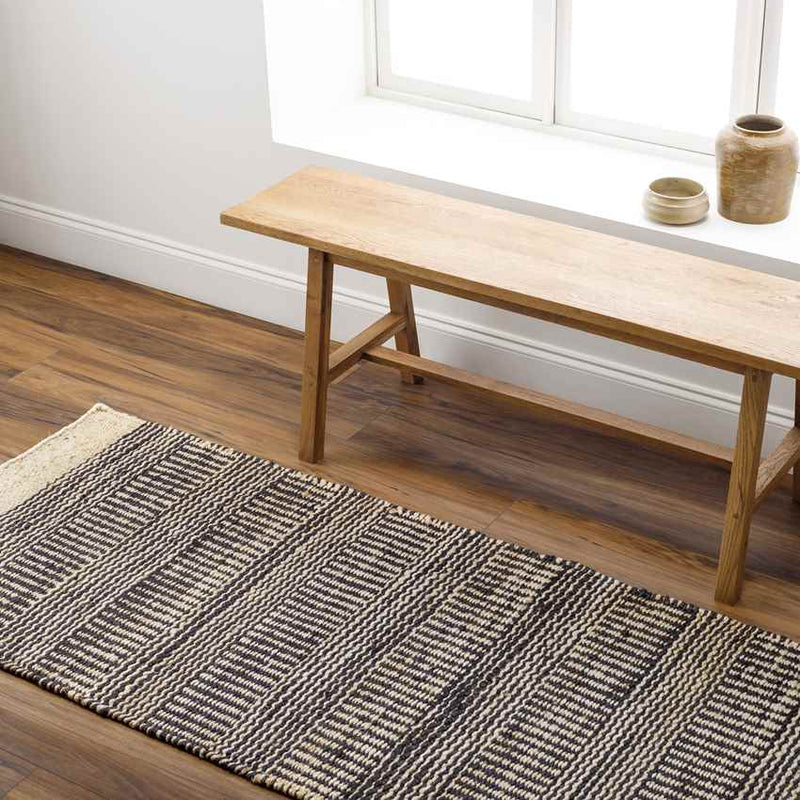 Cylinder Rustic Dark Brown/Black Area Rug