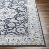 Trimble Traditional Ink Blue Washable Area Rug
