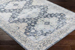 Valeria Traditional Ink Blue Washable Area Rug