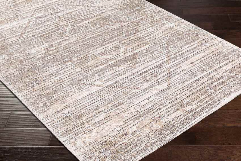 Vanceburg Traditional Brown Washable Area Rug