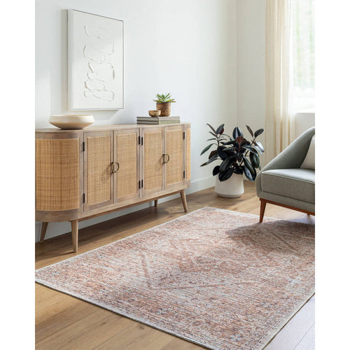 Vanceburg Traditional Brown Washable Area Rug