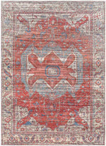 Victory Traditional Burgundy Washable Area Rug