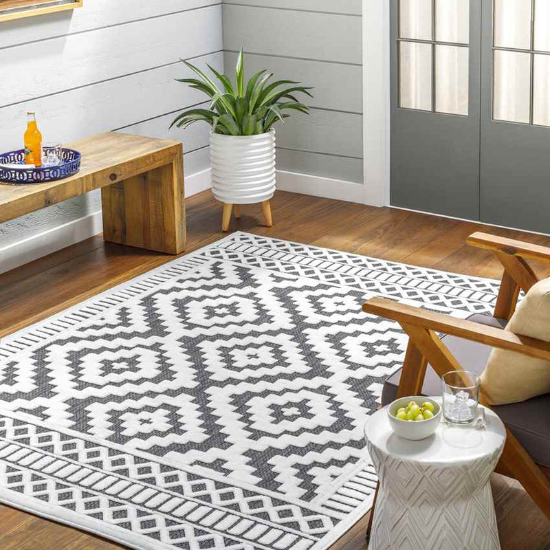 Bushong Modern Black Area Rug