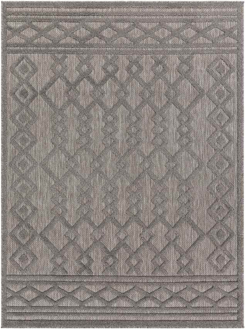 Bussey Modern Beige/Dark Brown Area Rug