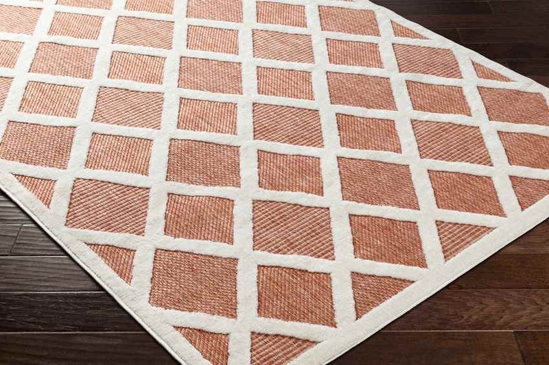 Calloway Modern Burnt Orange Area Rug