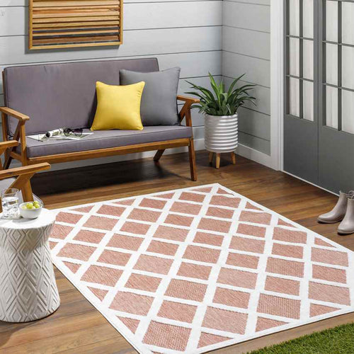 Calloway Modern Burnt Orange Area Rug
