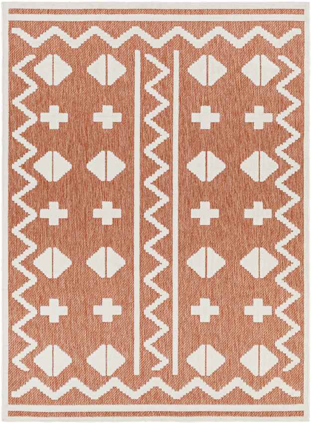 Cantril Modern Burnt Orange Area Rug