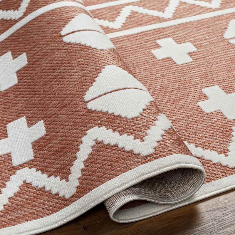 Cantril Modern Burnt Orange Area Rug