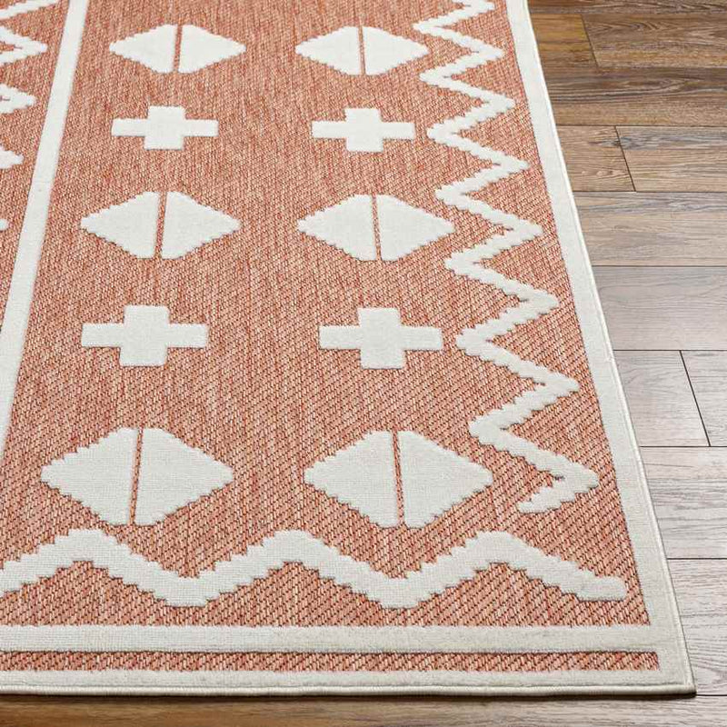 Cantril Modern Burnt Orange Area Rug