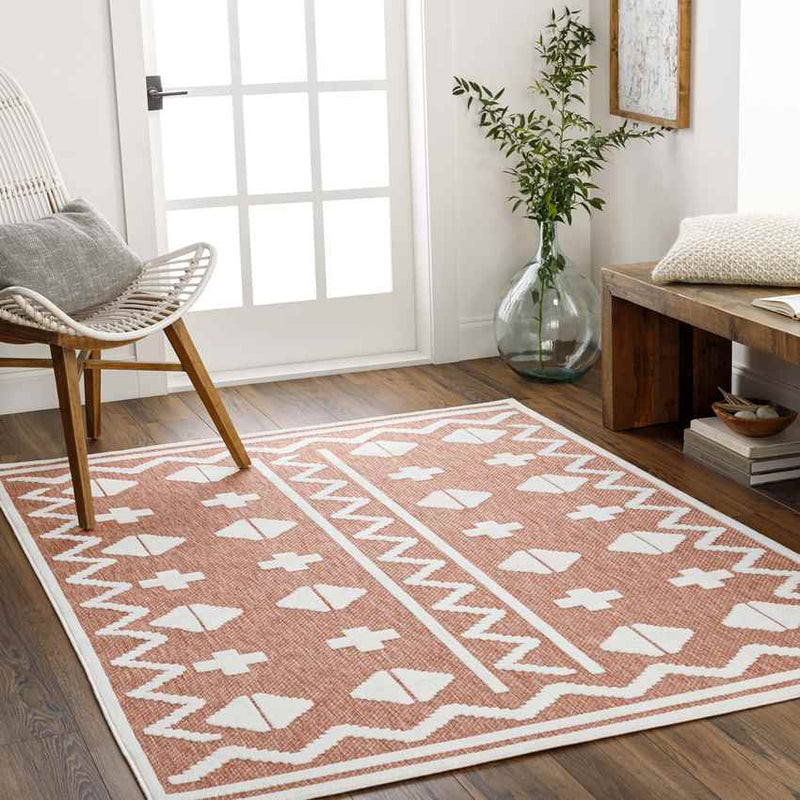 Cantril Modern Burnt Orange Area Rug