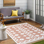 Cantril Modern Burnt Orange Area Rug