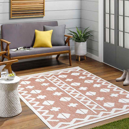 Cantril Modern Burnt Orange Area Rug