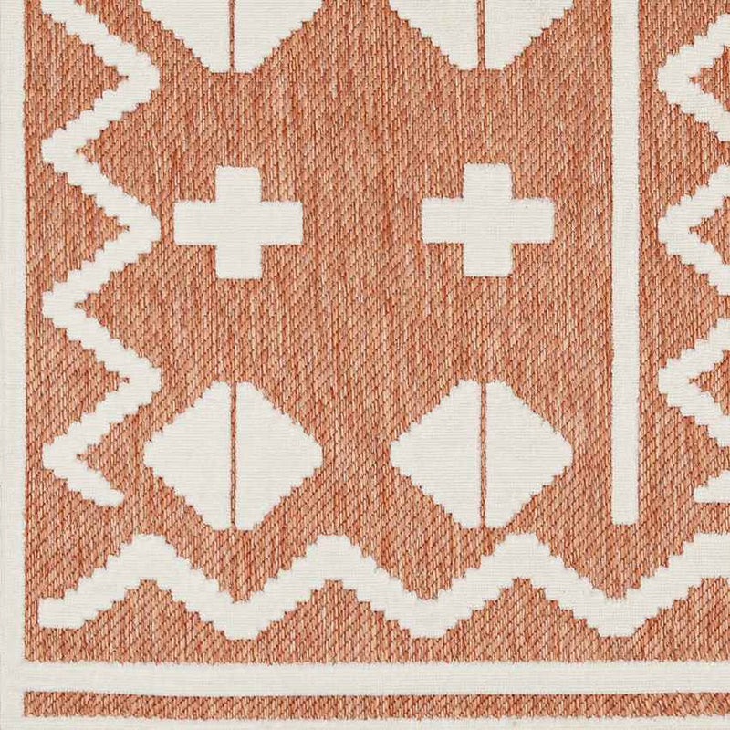 Cantril Modern Burnt Orange Area Rug