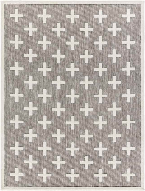 Castana Modern Ivory/Light Brown Area Rug