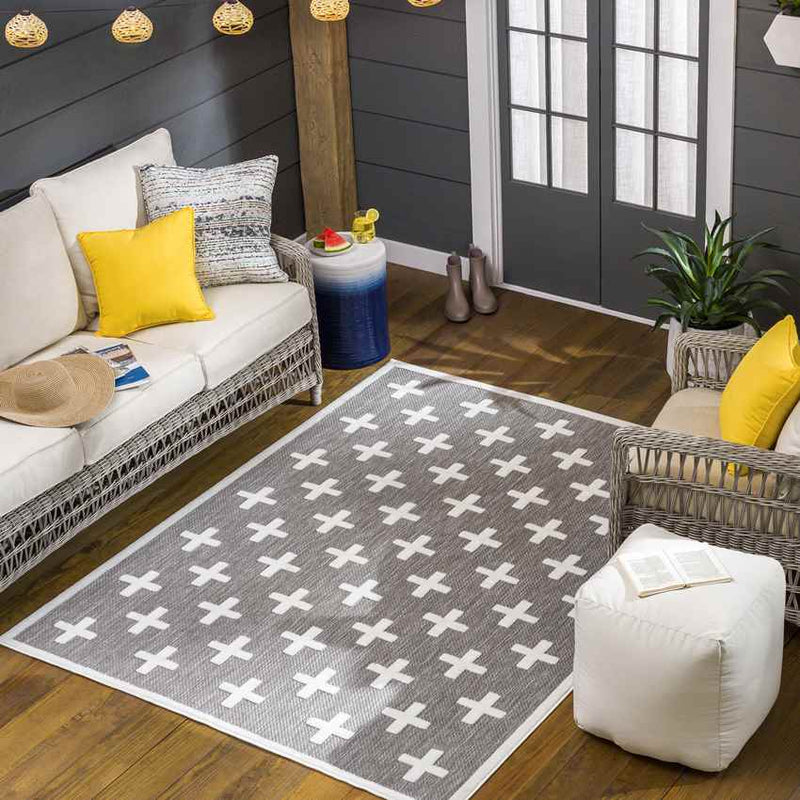 Castana Modern Ivory/Light Brown Area Rug