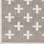 Castana Modern Ivory/Light Brown Area Rug