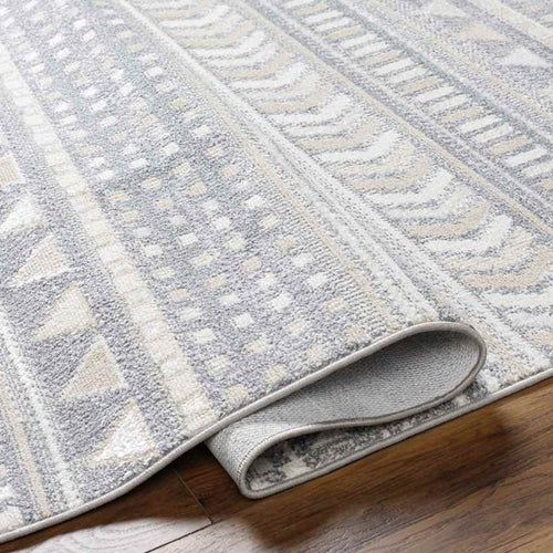 Wamego Global Light Denim Washable Area Rug