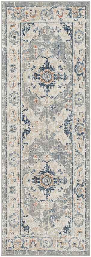 Warfield Traditional Light Gray Washable Area Rug