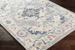 Warfield Traditional Light Gray Washable Area Rug