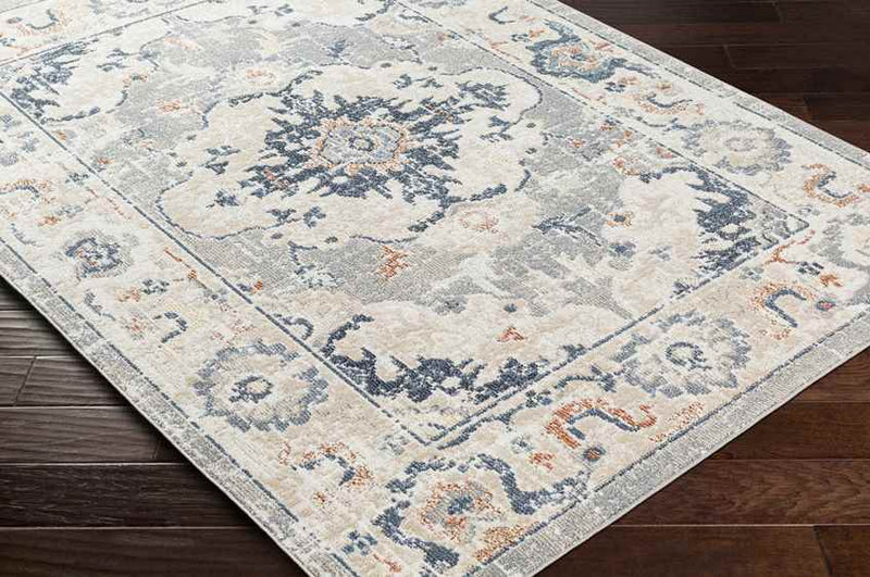 Warfield Traditional Light Gray Washable Area Rug