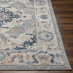 Warfield Traditional Light Gray Washable Area Rug