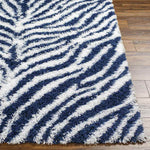 Boomer Modern Dark Blue Area Rug
