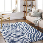Boomer Modern Dark Blue Area Rug