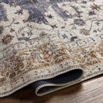 Wickliffe Traditional Ivory Washable Area Rug