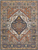 Druid Hills Traditional Burnt Orange Area Rug
