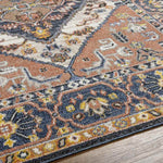 Druid Hills Traditional Burnt Orange Area Rug
