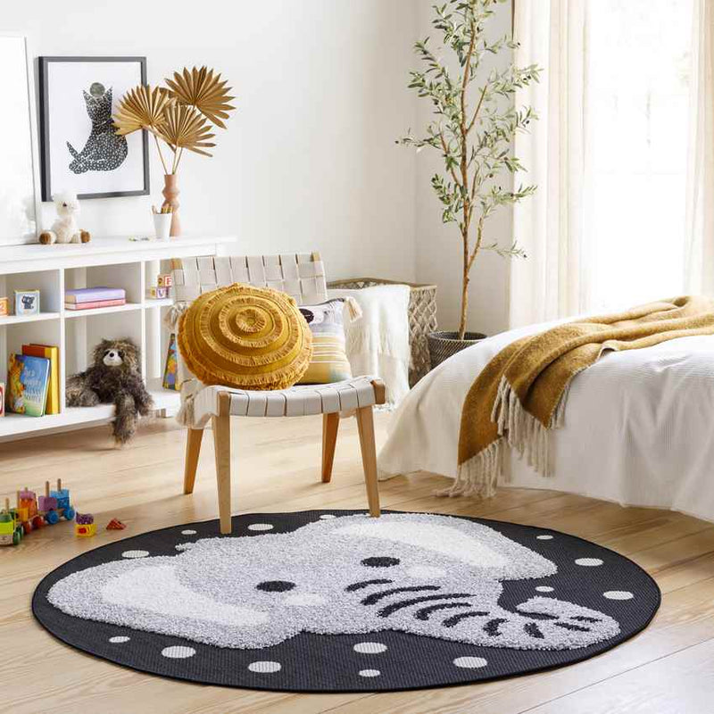 Hazel Green Modern Charcoal Area Rug
