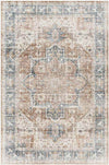 New Cambria Traditional Burnt Orange Washable Area Rug