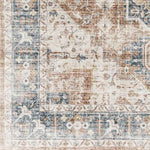 New Cambria Traditional Burnt Orange Washable Area Rug