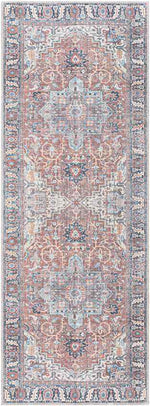 Lorin Traditional Rust Washable Area Rug