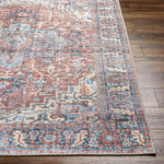 Lorin Traditional Rust Washable Area Rug