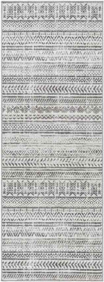 Katryna Global Ivory/Slate Gray Washable Area Rug