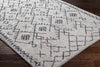 Deeanna Global Light Gray/Black Washable Area Rug