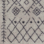 Deeanna Global Light Gray/Black Washable Area Rug