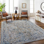 Emili Traditional Slate Gray Area Rug