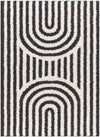 Toshiba Modern Ivory/Black Area Rug
