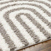 Toshiba Modern Ivory/Dark Brown Area Rug