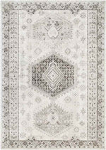 Kenja Traditional Dark Brown/Ivory Area Rug