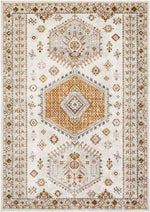 Kenja Traditional Burnt Orange/Ivory Area Rug
