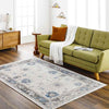 Jarin Traditional Cobalt/Taupe Area Rug