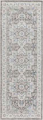 Kortny Traditional Cobalt/Dark Brown Area Rug