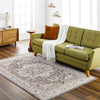 Kortny Traditional Ivory/Dark Brown Area Rug