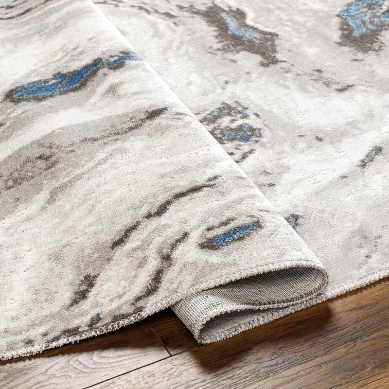 Marsela Modern Cobalt/Dark Brown Area Rug