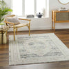 Javonte Traditional Light Beige/Pale Blue Area Rug