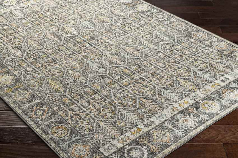 Joylynn Traditional Black/Burnt Orange Area Rug